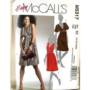 McCalls Sewing Pattern 5317‎ Dress Misses Size 14-20